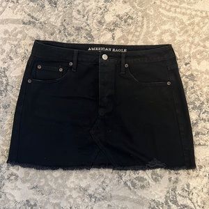 American Eagle black denim skirt